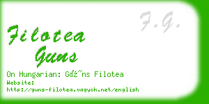 filotea guns business card